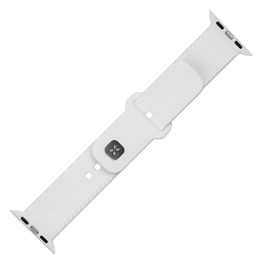 Curea Fixed Silicone Sporty pentru Apple Watch 49mm / 46mm / 45mm / 44mm / 42mm Series, Alba