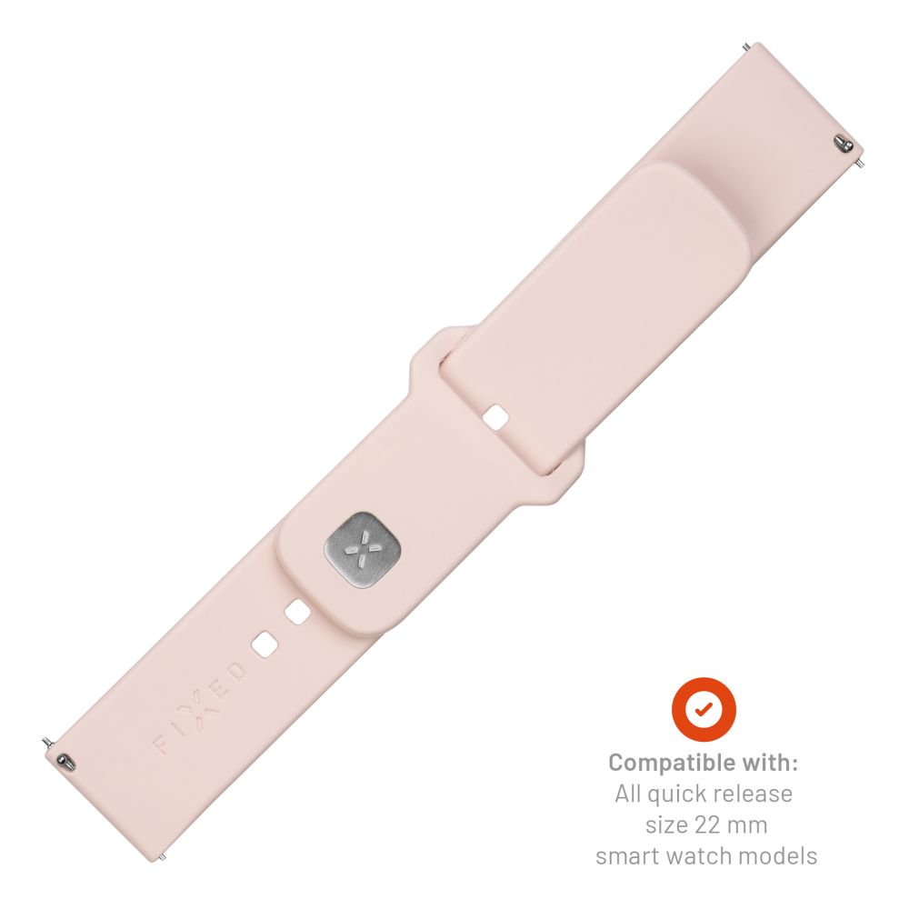 Curea Fixed Silicone Sporty pentru Huawei Watch / Xiaomi Watch Series, 22mm, Roz
