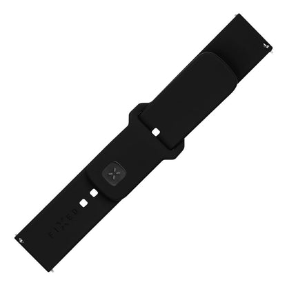 Curea Fixed Silicone Sporty pentru Samsung Galaxy Watch / Huawei Watch Series, 20mm, Neagra