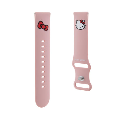 Curea Hello Kitty Silicone Kitty Head pentru Samsung Galaxy Watch / Huawei Watch 46mm / 45mm / 41mm Series, Roz
