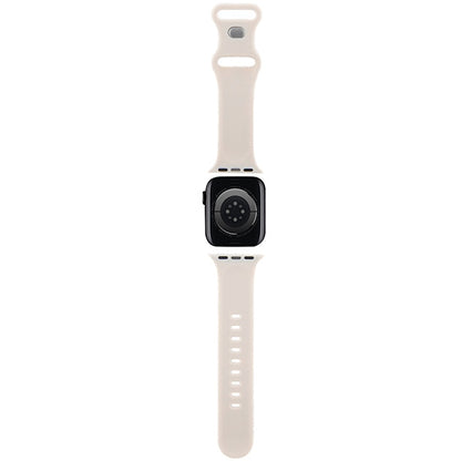 Curea Hello Kitty Silicone Tags Graffiti pentru Apple Watch 42mm / 41mm / 40mm / 38mm Series, Bej
