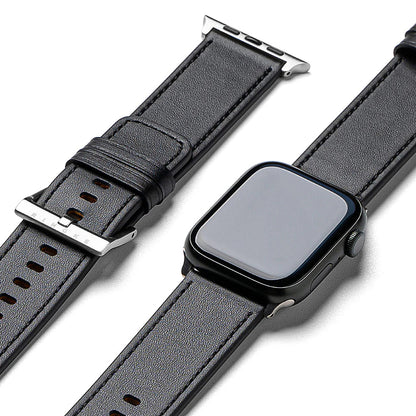 Curea Ringke Leather One pentru Apple Watch 49mm / 46mm / 45mm / 44mm / 42mm Series, Neagra