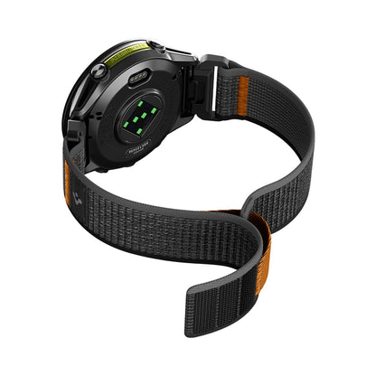 Curea Spigen Athlex Air pentru Garmin Watch Fenix / Forerunner / Approach Series, 22mm, Neagra Portocalie AMP11426