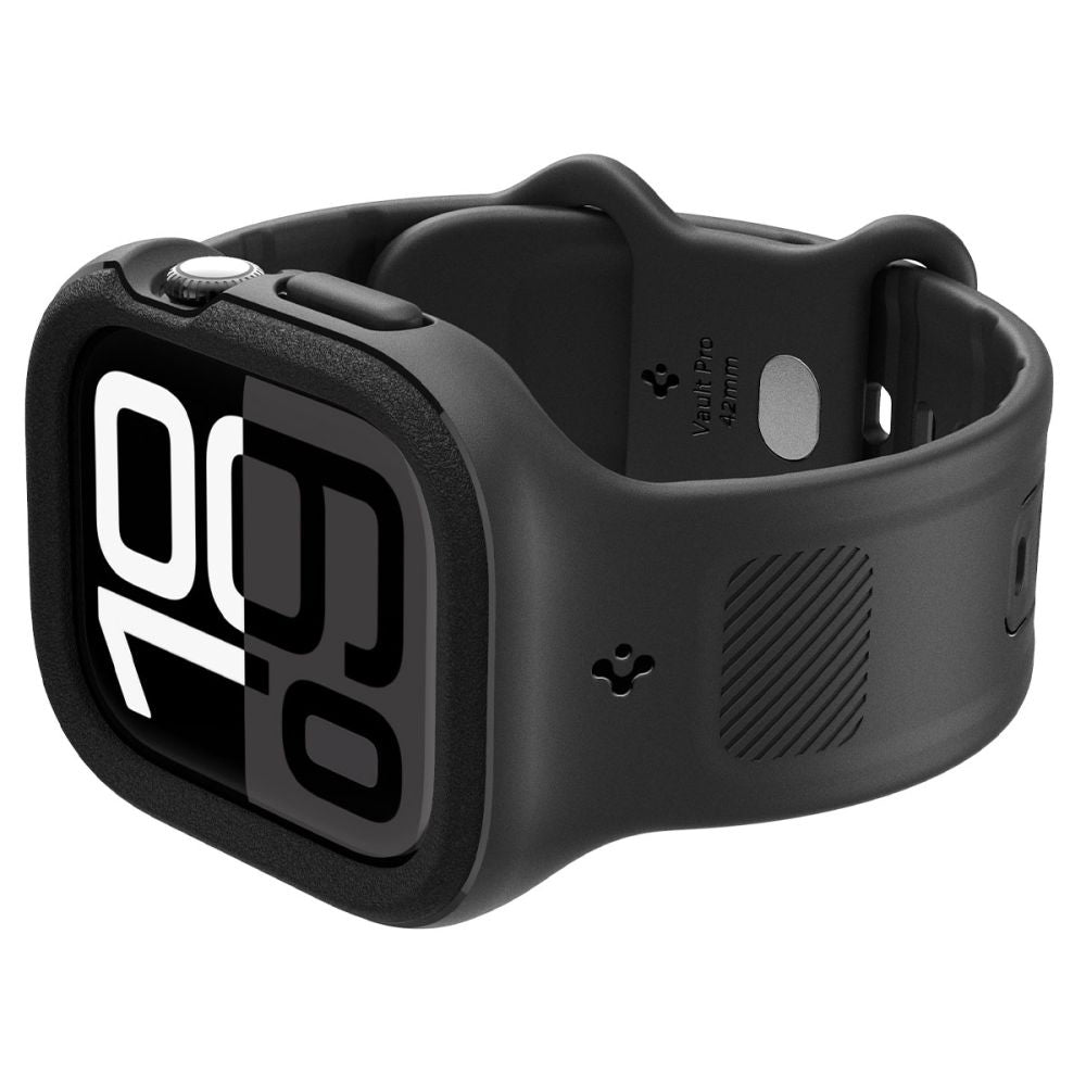 Curea Spigen Caseology Vault pentru Apple Watch Series 10 / 11 46mm, Neagra Mata