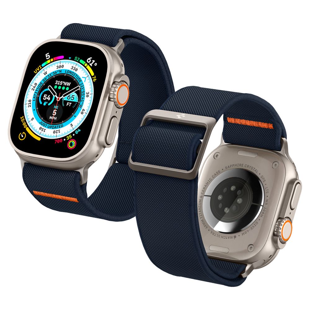 Curea Spigen Fit Lite Ultra pentru Apple Watch 49mm / 46mm / 45mm / 44mm / 42mm Series, Bleumarin AMP05984