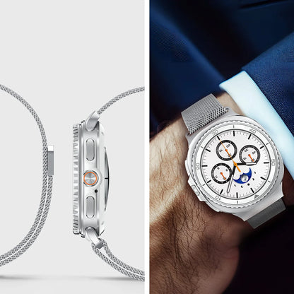 Curea Spigen Metal Fit pentru  Samsung Galaxy Watch9 / Watch8 / Watch8 Classic Series, Argintie AMP10121