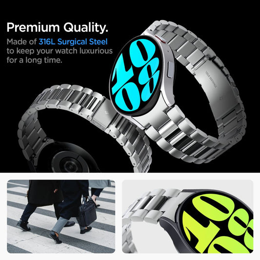 Curea Spigen Modern Fit pentru Samsung Galaxy Watch6 44mm, Argintie