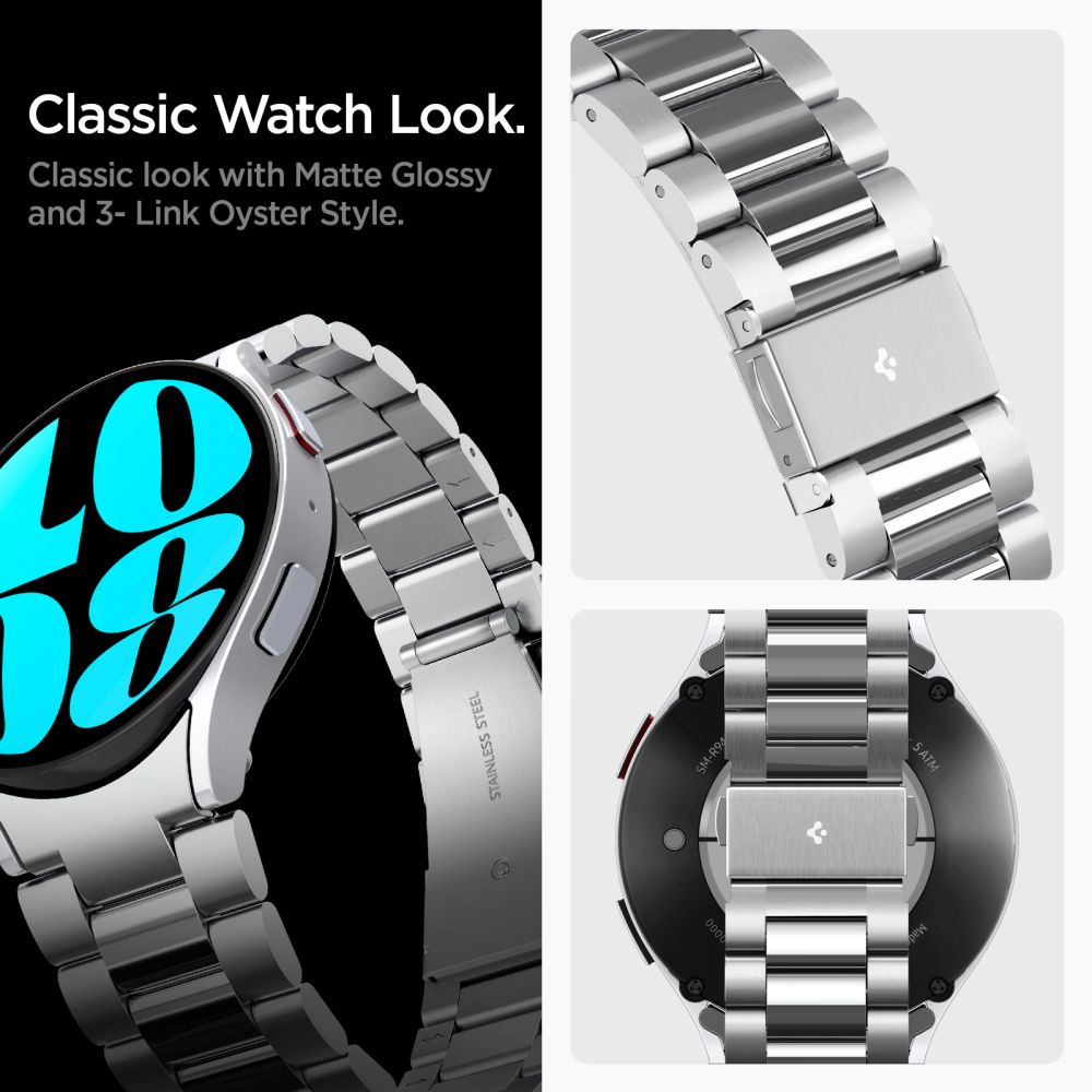 Curea Spigen Modern Fit pentru Samsung Galaxy Watch6 44mm, Argintie AMP06498