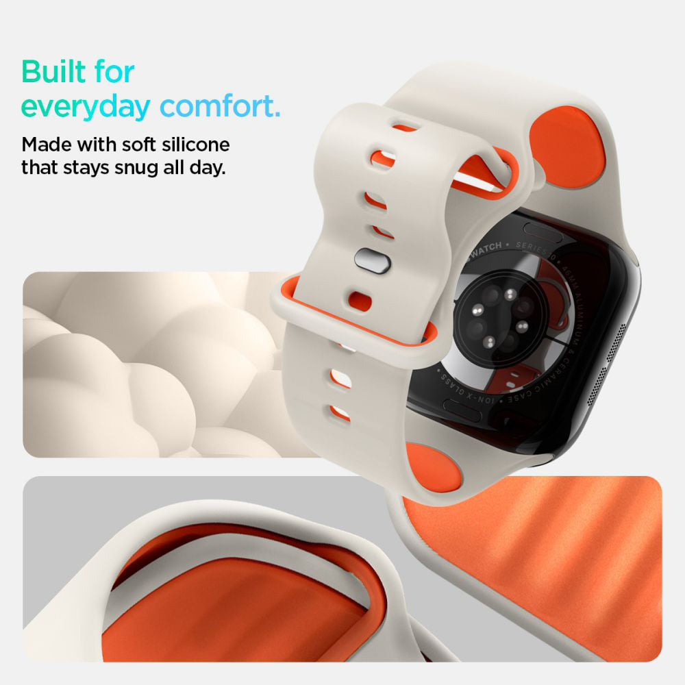 Curea Spigen Nano Pop pentru Apple Watch 42mm / 41mm / 40mm / 38mm Series, Bej