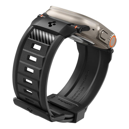 Curea Spigen Rugged pentru Apple Watch 49mm / 46mm / 45mm / 44mm / 42mm Series, Neagra AMP07105