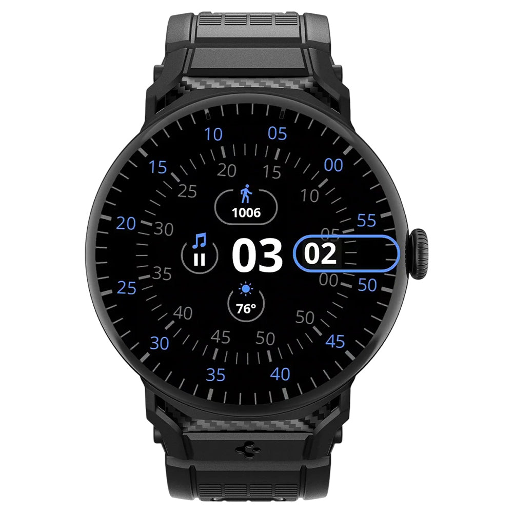 Curea Spigen Rugged pentru Google Pixel Watch 41mm Series, Neagra AMP07556