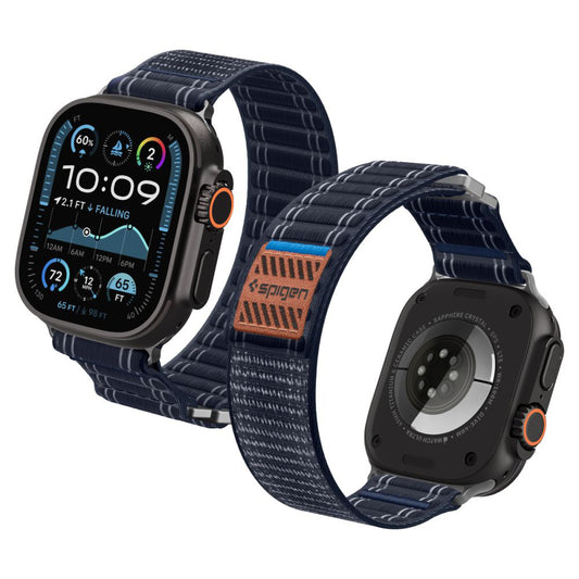Curea Spigen WBF0 pentru Apple Watch 49mm / 46mm / 45mm / 44mm Series, Bleumarin