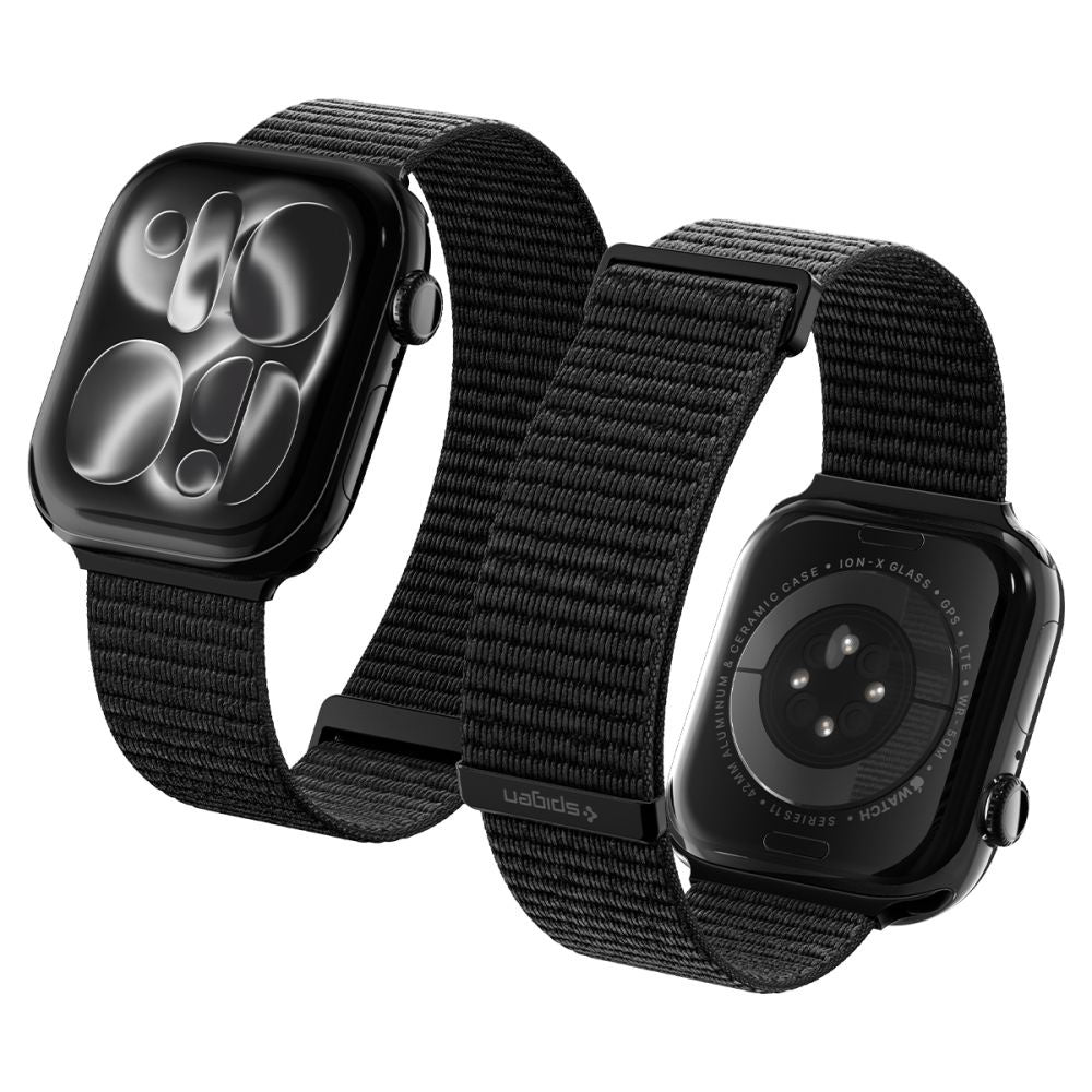 Curea Spigen WBF01 pentru Apple Watch 49mm / 46mm / 45mm / 44mm Series, Neagra AMP11833