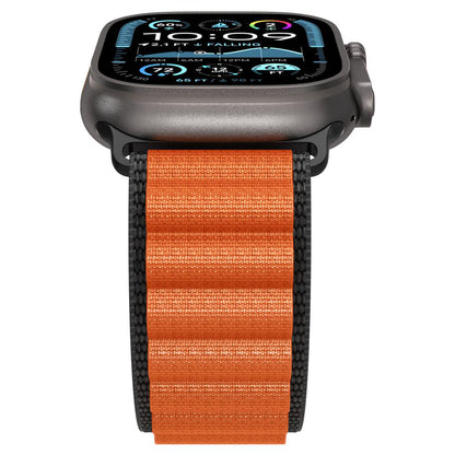 Curea Spigen WBF1 pentru Apple Watch 49mm / 46mm / 45mm / 44mm Series, Neagra Portocalie