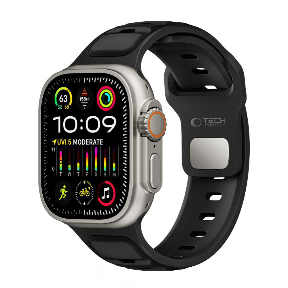 Curea Tech-Protect Iconband Line pentru Apple Watch 49mm / 46mm / 45mm / 44mm Series, Neagra