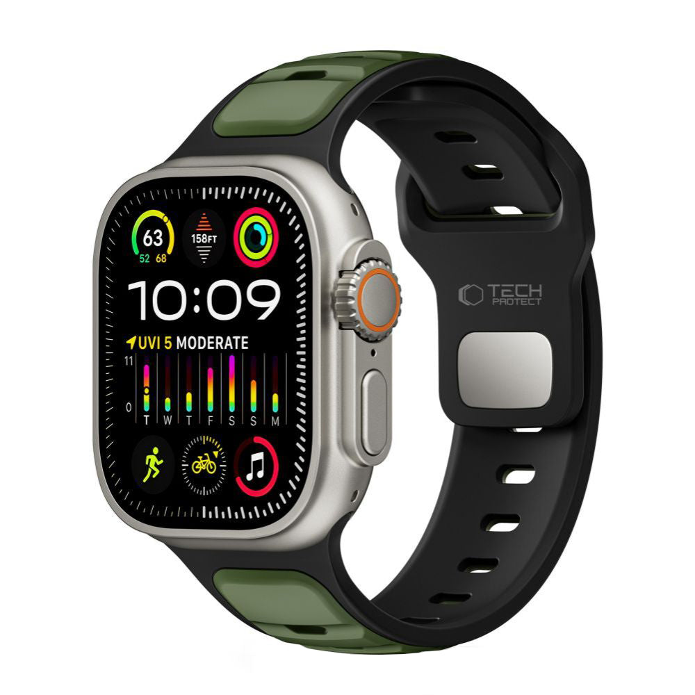 Curea Tech-Protect Iconband Line pentru Apple Watch 49mm / 46mm / 45mm / 44mm Series, Verde