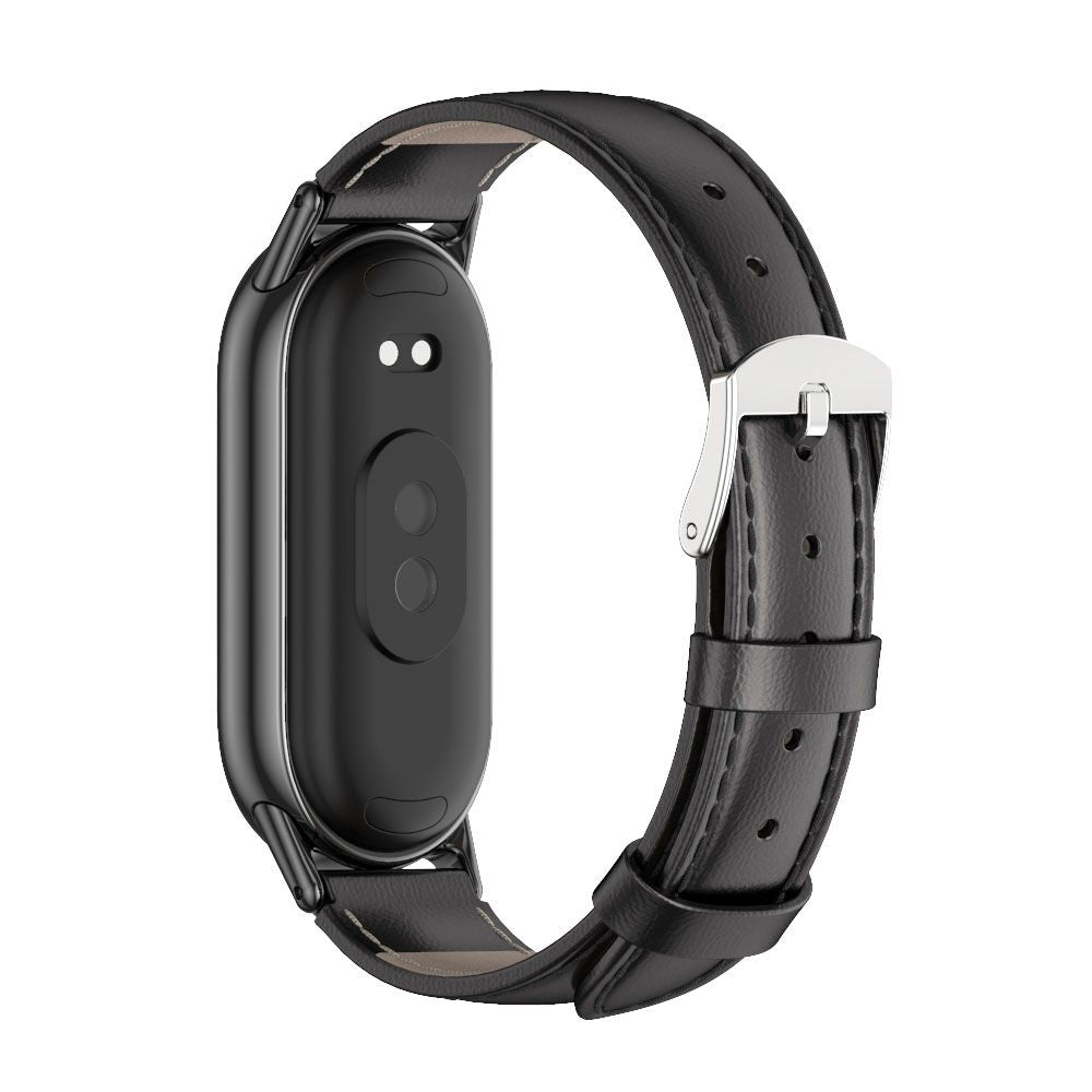 Curea Tech-Protect Leatherfit pentru Xiaomi Smart Band 8 / 9, Neagra