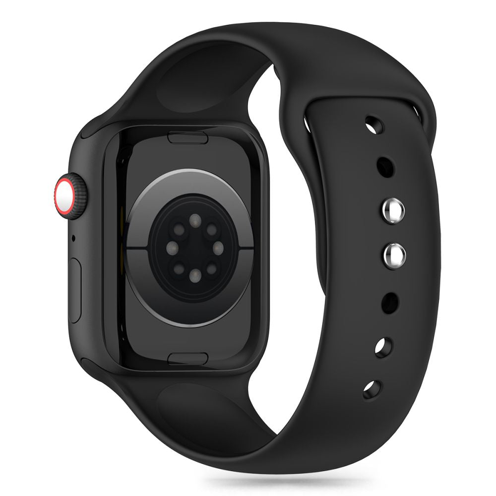 Curea Tech-Protect Silicone pentru Apple Watch 49mm / 45mm / 44mm / 42mm Series, Neagra