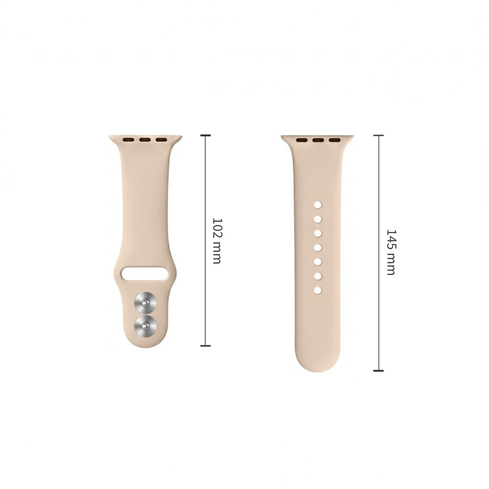 Curea Tech-Protect Silicone pentru Apple Watch 49mm / 46mm / 45mm / 44mm Series, Bej