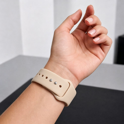 Curea Tech-Protect Silicone pentru Apple Watch 49mm / 46mm / 45mm / 44mm Series, Bej