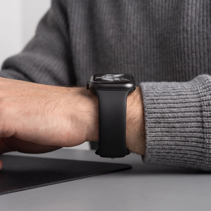 Curea Tech-Protect Silicone pentru Apple Watch 49mm / 46mm / 45mm / 44mm Series, Neagra