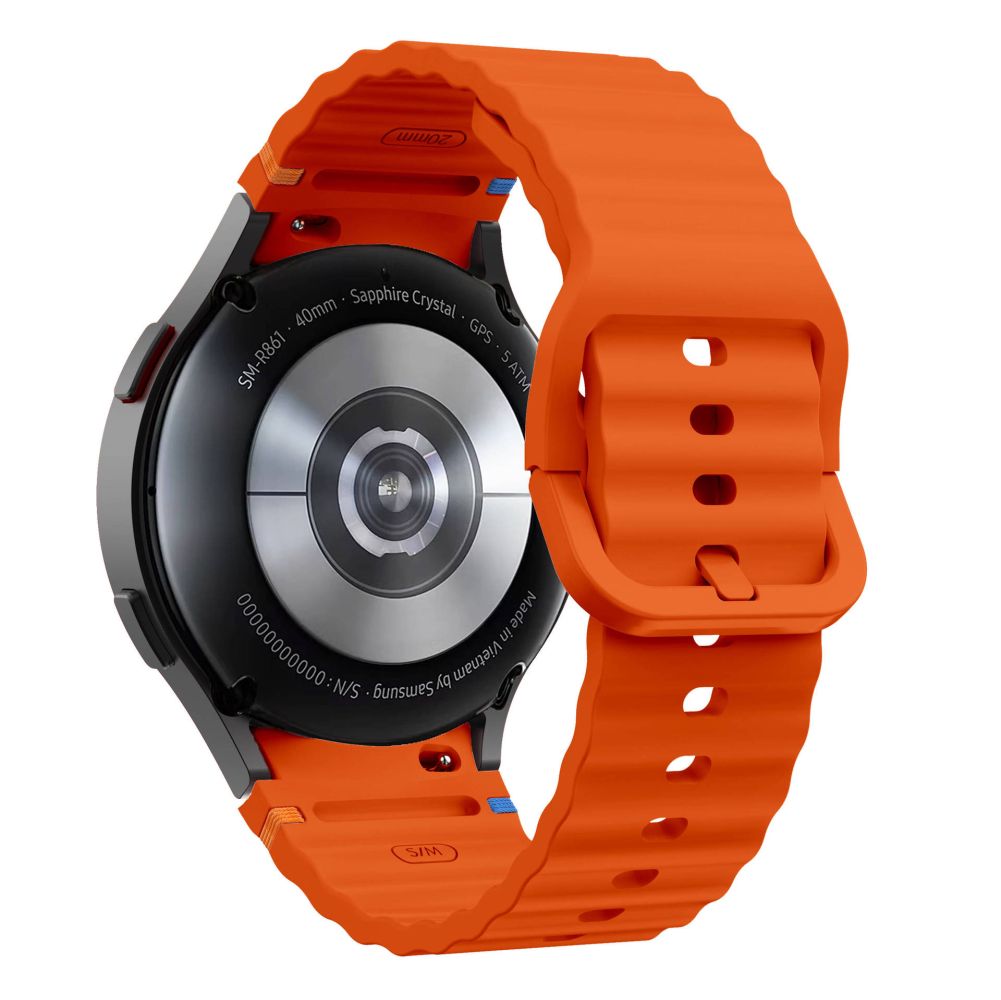 Curea Tech-Protect Silicone Sport pentru Samsung Galaxy Watch7 / Watch FE / Watch6 / Watch5 / Watch4 Series, Portocalie