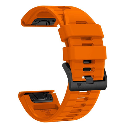 Curea Techsuit Silicone pentru Garmin Fenix 5 / 6 / 6 Pro / 7 / 8 / 8 Pro / E / 9 / 9 Pro, Portocalie