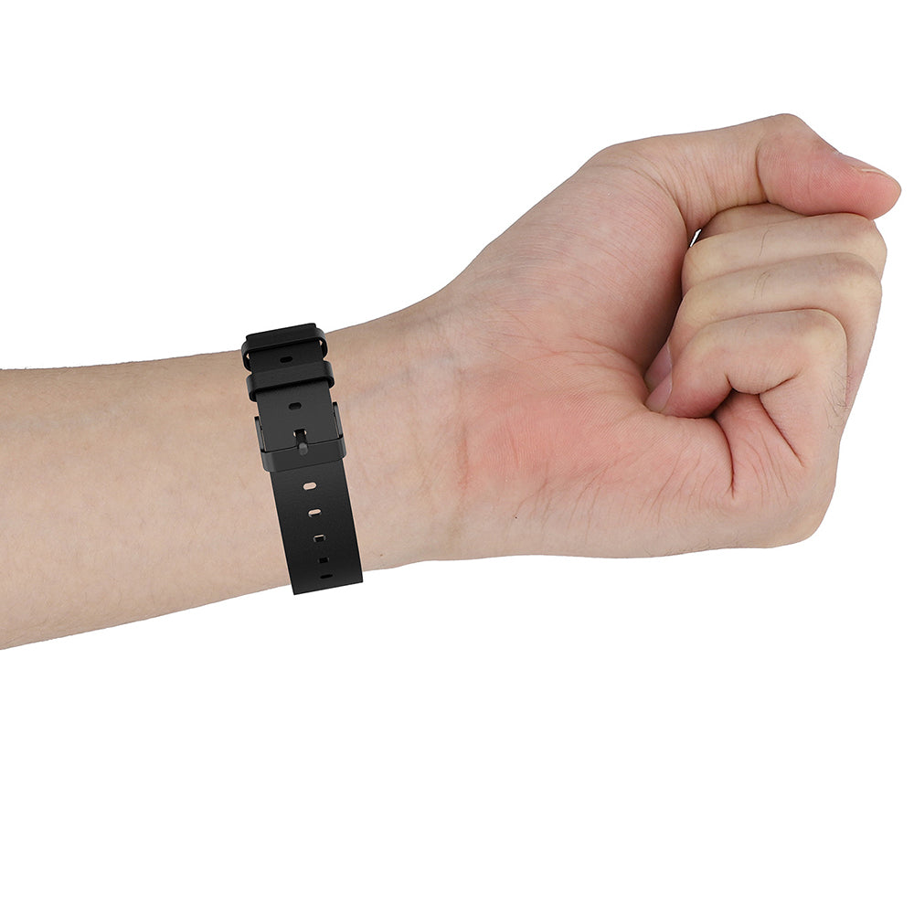 Curea Techsuit W007PU pentru Samsung Galaxy Watch / Huawei Watch Series, 20mm, Alba