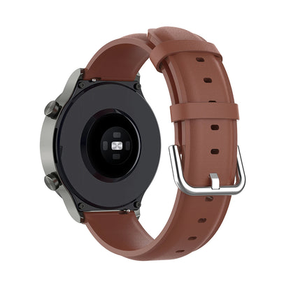 Curea Techsuit W007PU pentru Samsung Galaxy Watch / Huawei Watch Series, Maro