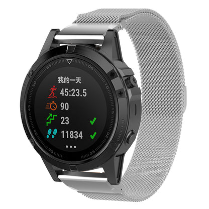 Curea Techsuit W009 pentru Garmin Instinct / Approach / Fenix Watch Series, 20mm, Argintie