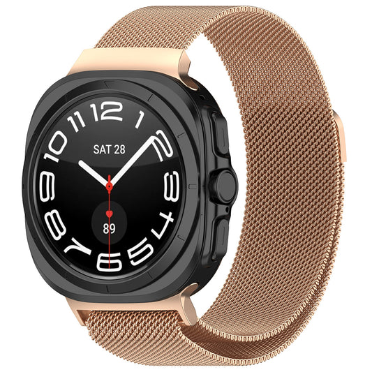 Curea Techsuit W009 pentru Samsung Galaxy Watch Ultra, Roz Aurie