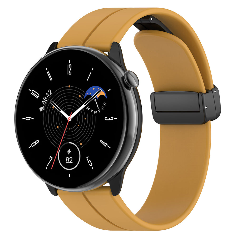 Curea Techsuit W011 pentru Huawei Watch / Garmin Watch Series, 18mm, Galbena