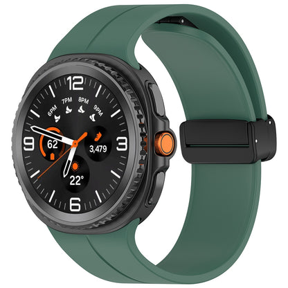 Curea Techsuit W011 pentru Samsung Galaxy Watch8 / Watch8 Classic Series, Verde Inchis