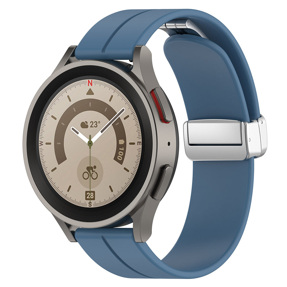 Curea Techsuit W011 pentru Samsung Galaxy Watch / Huawei Watch Series, 20mm, Albastra