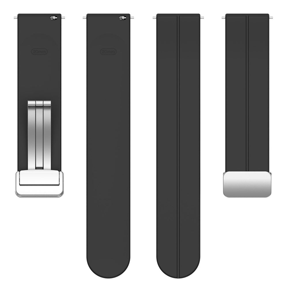 Curea Techsuit W011 pentru Samsung Galaxy Watch / Huawei Watch Series, 20mm, Neagra