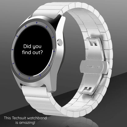 Curea Techsuit W012 pentru Garmin Instinct / Approach / Fenix Watch Series, 20mm, Argintie