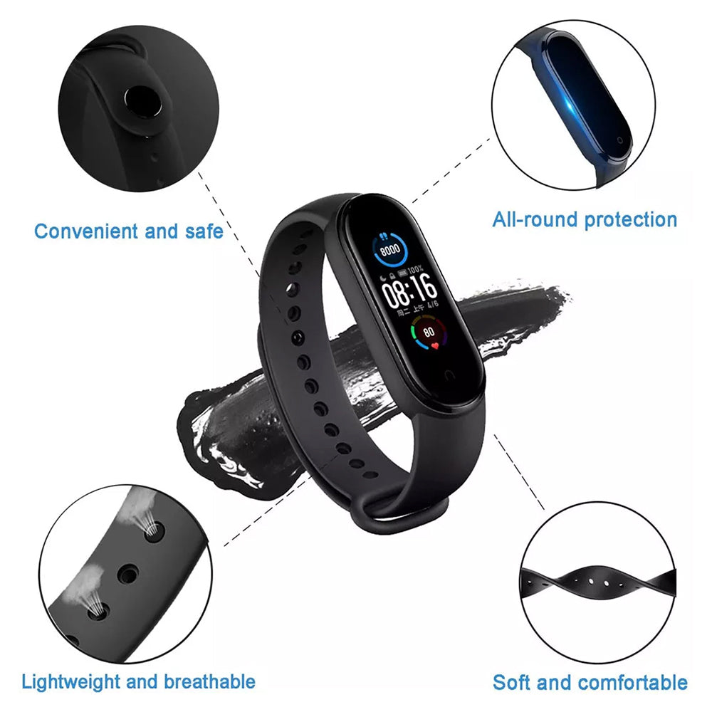 Curea Techsuit W013 pentru Xiaomi Band / Amazfit Band Series, Neagra