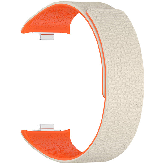 Curea Techsuit W016 pentru Xiaomi Smart Band / Watch Series, Bej Portocalie
