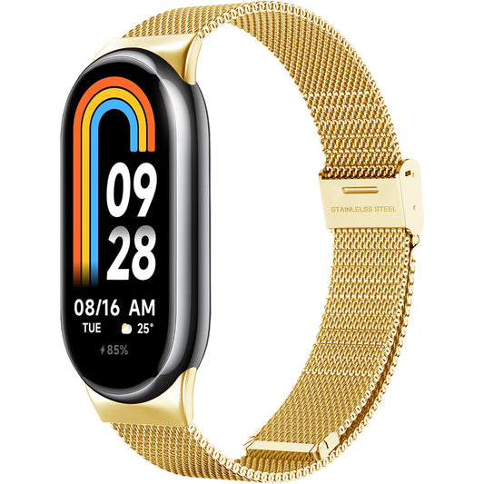 Curea Techsuit W022 pentru Xiaomi Smart Band 9 / 8, 15mm, Aurie