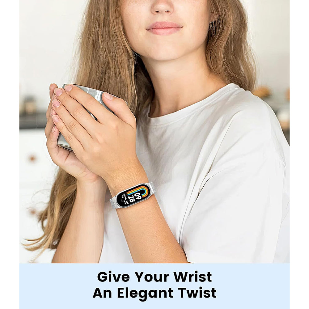 Curea Techsuit W022 pentru Xiaomi Smart Band 9 / 8, 15mm, Aurie