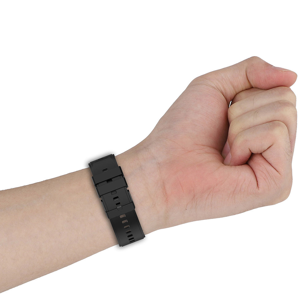 Curea Techsuit W026 pentru Huawei Watch / Xiaomi Watch Series, 22mm, Verde Inchis