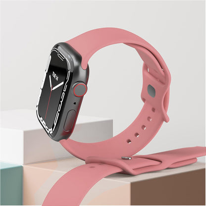 Curea Techsuit W031 pentru Apple Watch 42mm / 41mm / 40mm / 38mm Series, Roz