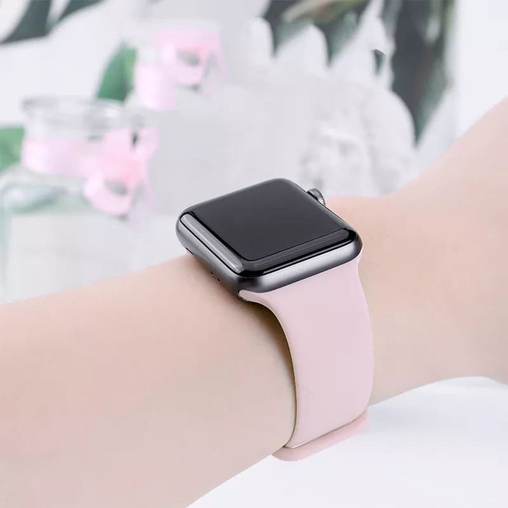 Curea Techsuit W031 pentru Apple Watch 49mm / 46mm / 45mm / 44mm / 42mm Series, Roz Deschis