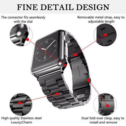 Curea Techsuit W036 pentru Apple Watch 42mm / 41mm / 40mm / 38mm Series, Neagra