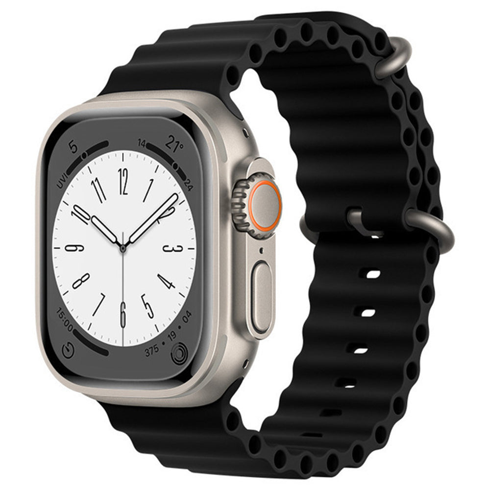 Curea Techsuit W038 pentru Apple Watch 42mm / 41mm / 40mm / 38mm Series, Neagra