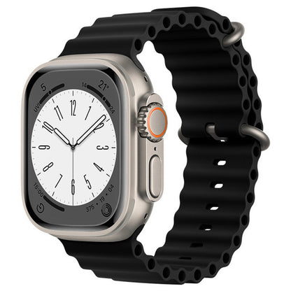Curea Techsuit W038 pentru Apple Watch 42mm / 41mm / 40mm / 38mm Series, Neagra