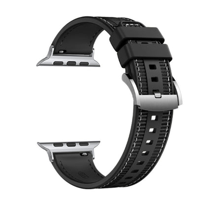 Curea Techsuit W051 pentru Apple Watch 42mm / 41mm / 40mm / 38mm Series, Neagra