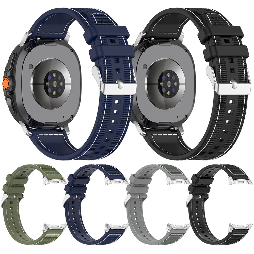 Curea Techsuit W051 pentru Samsung Galaxy Watch 8 Classic / Watch8 44mm / Watch 8 40mm, Neagra