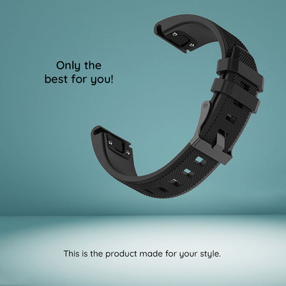 Curea Techsuit W058 pentru Garmin Instinct / Approach / Fenix Watch Series, 20mm, Neagra