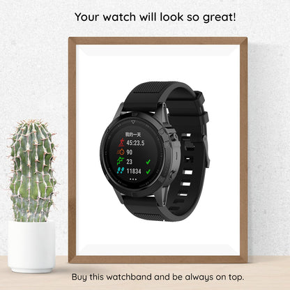 Curea Techsuit W058 pentru Garmin Instinct / Approach / Fenix Watch Series, 20mm, Neagra